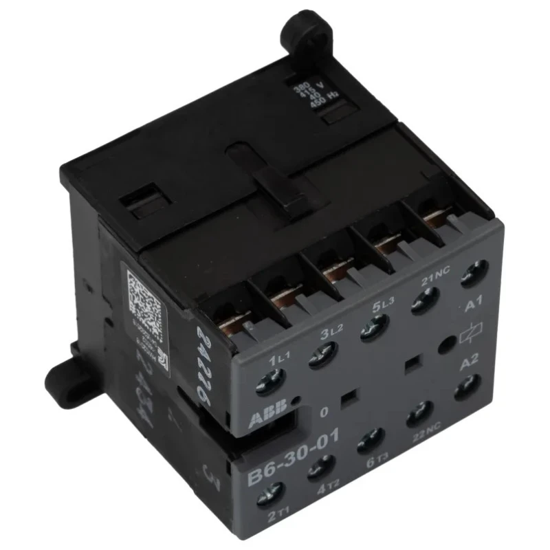 ABB B Contactor 415V Coil Voltage 3-Pole 20 A 4 kW Power Rating 3 NO Auxiliary Contacts GJL1211001R8015 B6-30-01 380-415V AC
