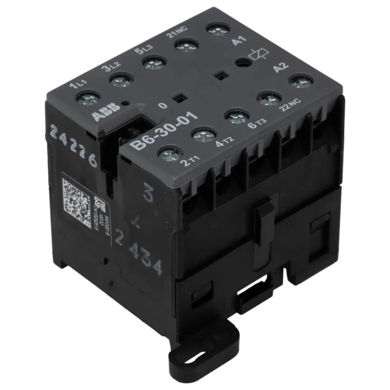 ABB B Contactor 415V Coil Voltage 3-Pole 20 A 4 kW Power Rating 3 NO Auxiliary Contacts GJL1211001R8015 B6-30-01 380-415V AC