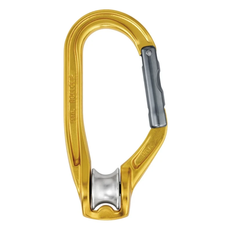 Petzl Aluminium Carabiner Pulley with Screw Locking, Gate Opening 22mm, 20kN Tensile Strength P74 TL