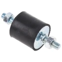 FIBET M6 x 18 mm Natural Rubber Anti-Vibration Mount Male to Male Bobbin with 55 daN Compression, 25 mm OD, 61 2525VV18-60