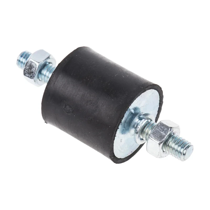 FIBET M6 x 18 mm Natural Rubber Anti-Vibration Mount Male to Male Bobbin with 55 daN Compression, 25 mm OD, 61 2525VV18-60
