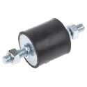 FIBET M6 x 18 mm Natural Rubber Anti-Vibration Mount Male to Male Bobbin with 55 daN Compression, 25 mm OD, 61 2525VV18-60