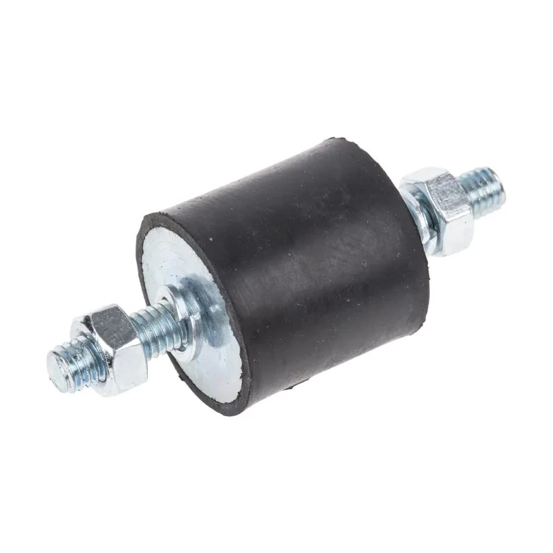 FIBET M6 x 18 mm Natural Rubber Anti-Vibration Mount Male to Male Bobbin with 55 daN Compression, 25 mm OD, 61 2525VV18-60