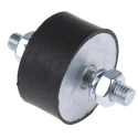 FIBET M10 x 25 mm Anti-Vibration Mount Male to Male Bobbin Natural Rubber 60 IRHD Hardness 367.5 daN Compression 5025VV25-60