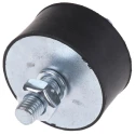 FIBET M10 x 25 mm Anti-Vibration Mount Male to Male Bobbin Natural Rubber 60 IRHD Hardness 367.5 daN Compression 5025VV25-60