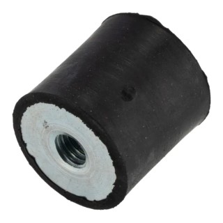 FIBET M6 Anti-Vibration Mount Female to Female Bobbin Zinc Plated Steel Natural Rubber 18.4 daN Compression, 20 2020DD06-45