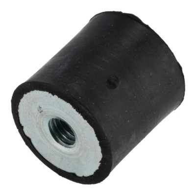 FIBET M6 Anti-Vibration Mount Female to Female Bobbin Zinc Plated Steel Natural Rubber 18.4 daN Compression, 20 2020DD06-45