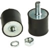 FIBET Circular M10 Anti-Vibration Mount Male to Female Bobbin 70 kg Compression 40 mm OD 60 mm Height 4035VD25-45