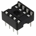 Amphenol ICC 2.54 mm Pitch Straight 8 Way Through Hole Stamped Pin Open Frame DIL Socket DILB8P-223TLF