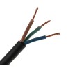 RS PRO H05RR-F 3 Core Power Cable Black 1.5mm² 300/500V 60°C, 100m Length Cable H05RR-F