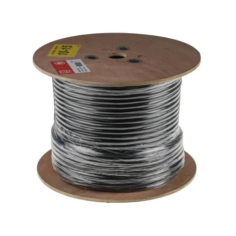 RS PRO H05RR-F 3 Core Power Cable Black 1.5mm² 300/500V 60°C, 100m Length Cable H05RR-F