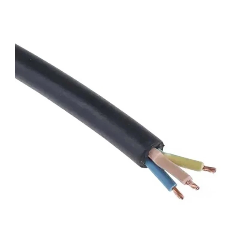 RS PRO 4 Core 2.5mm² Black CPE Jacketed Flexible Power Cable 300/500V 60°C 100m H05RR-F