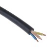 RS PRO 4 Core 2.5mm² Black CPE Jacketed Flexible Power Cable 300/500V 60°C 100m H05RR-F