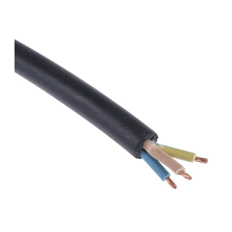 RS PRO 3 Core Power Cable, Black 1mm² 60 °C, 100 m Chlorinated Polyethylene 863-4011