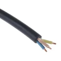 RS PRO H05RR-F Harmonised Rubber Insulated 4 Core Power Cable Black 0.75mm² 300/500V 60 °C 100m Length