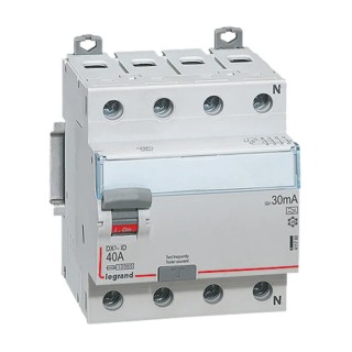 Legrand 4117 Series Residual Current Device 63A 3+N-Pole 30 mA Type AC 400V ac 4 117 04
