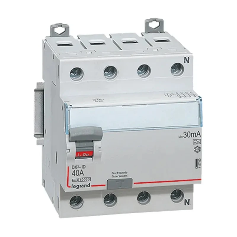 Legrand 4117 Series Residual Current Device 63A 3+N-Pole 30 mA Type AC 400V ac 4 117 04