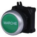RS PRO Green Spring Return Push Button Head 22mm Cutout, Plastic, IP65, Round, Marche Marking 188-1136