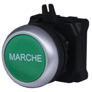 RS PRO Green Spring Return Push Button Head 22mm Cutout, Plastic, IP65, Round, Marche Marking 188-1136