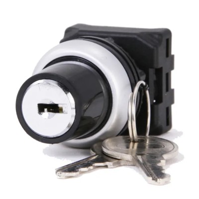 RS PRO 3-position Key Switch Head Latching 22mm Cutout 40° Angle of Throw 188-1154