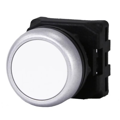 RS PRO White Spring Return Push Button Head 22 mm Cutout Diameter IP65 188-1128