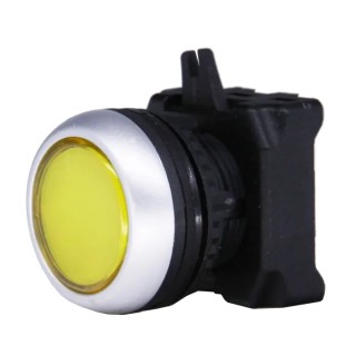 RS PRO Yellow Spring Return Push Button Head 22 mm Cutout Diameter IP65 188-1144