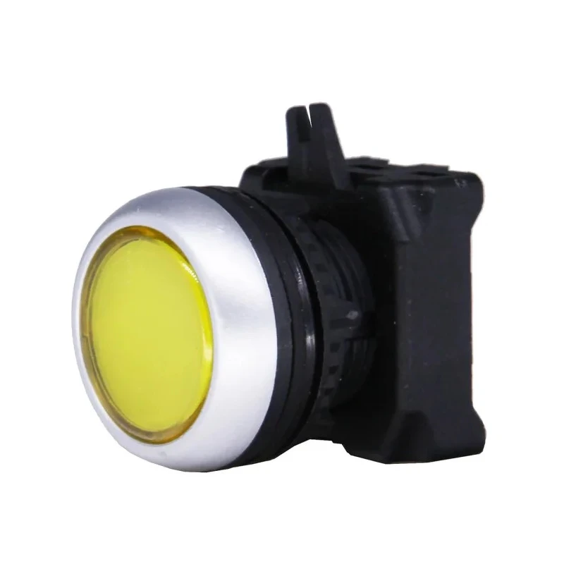 RS PRO Yellow Spring Return Push Button Head 22 mm Cutout Diameter IP65 188-1144