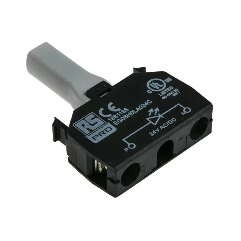 RS PRO LED Light Block Amber, 24 V AC/DC, Side View SMD Technology 188-1185