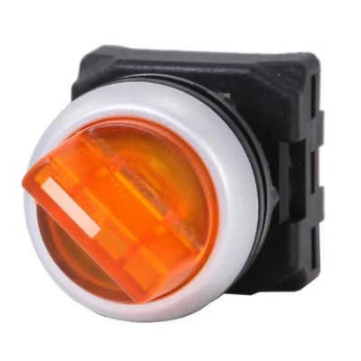 RS PRO 2 Position Illuminated Selector Switch Head, 22 mm Cutout, Amber Handle, IP65 188-1161
