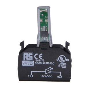 RS PRO Light Block 240V AC White Light LED Illumination 32.4mm x 45mm 188-1194