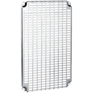 Schneider Electric Steel Zinc Plated Monobloc Perforated Mounting Plate 2mm Thickness 451mm Width 15mm Length NSYMR55