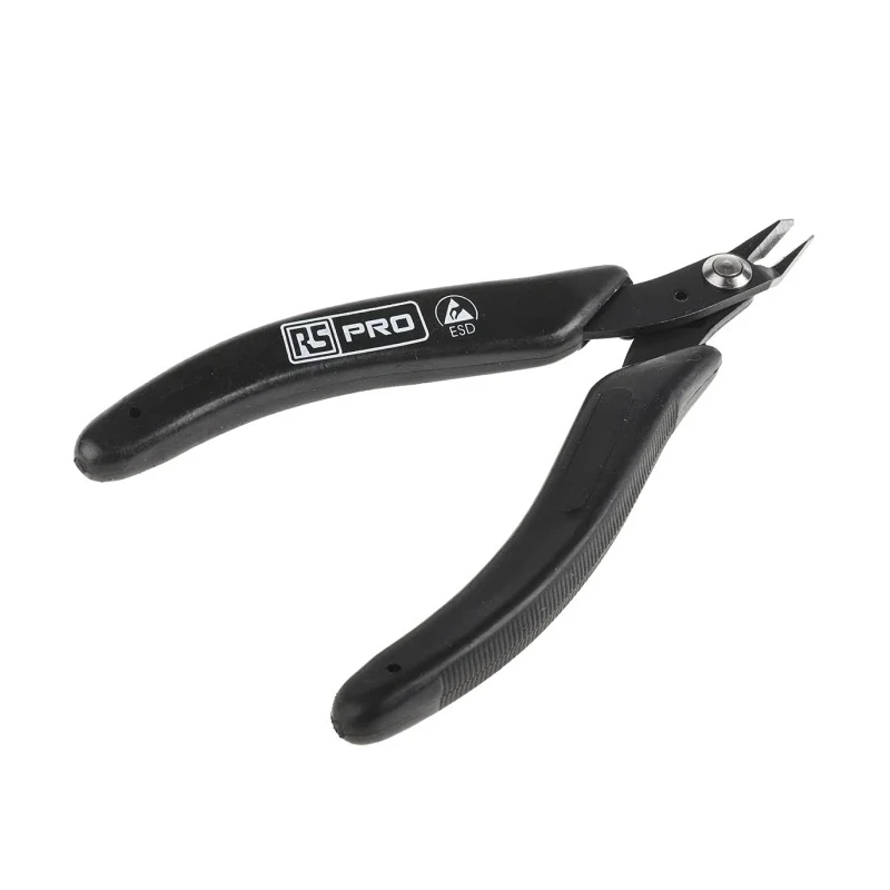 RS PRO ESD Safe Side Cutter, High Carbon Steel Jaw, Thermoplastic Rubber Grip, 114mm Length, Model 864-0772