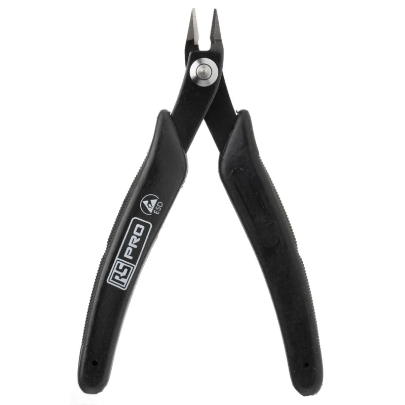 RS PRO ESD Safe Side Cutter 127mm Overall Length, 8mm Jaw Length, High Carbon Steel Blade, Polypropylene Handle 864-0785