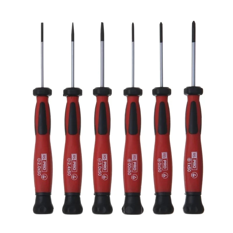 RS PRO Phillips and Slotted Precision Screwdriver Set, 6-Piece ESD Safe, Model 864-0861
