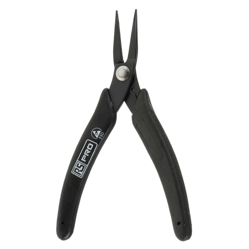 RS PRO Long Nose Plier Serrated High Carbon Steel 150mm Overall Length ESD Safe 864-0788