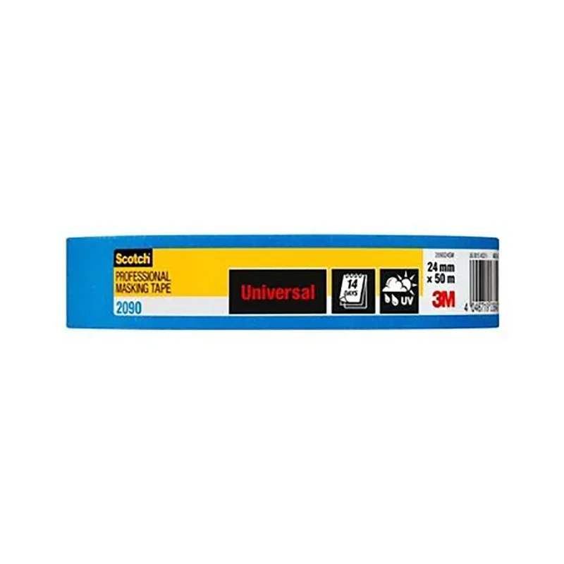 3M 2090 Blue Scotch Masking Tape 24mm Width x 50m Length, Acrylic Adhesive, Paper Backing 209024SW
