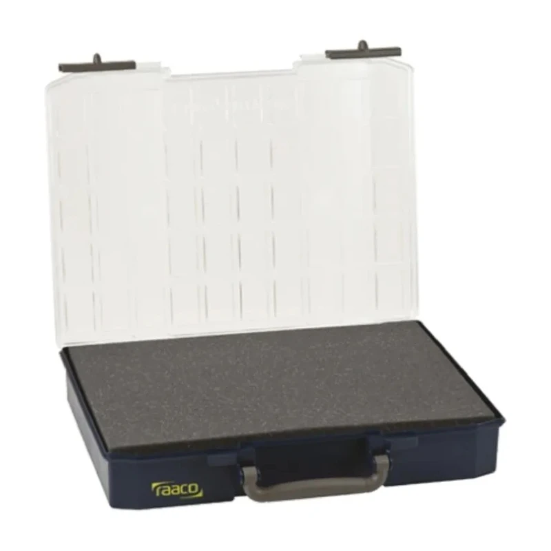 Raaco Blue Polycarbonate, Polypropylene Compartment Box, 80 mm Height x 415 mm Width x 330 mm Depth 138581