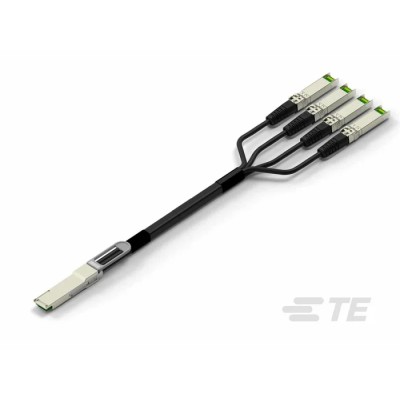 TE Connectivity Pluggable I/O Connector QSFP28 Cable Assembly Male Ethernet Cable 8 Port 16-Position 3.5V 500mA 2334236-2