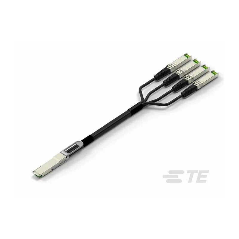 TE Connectivity Pluggable I/O Connector QSFP28 Cable Assembly Male Ethernet Cable 8 Port 16-Position 3.5V 500mA 2334236-2