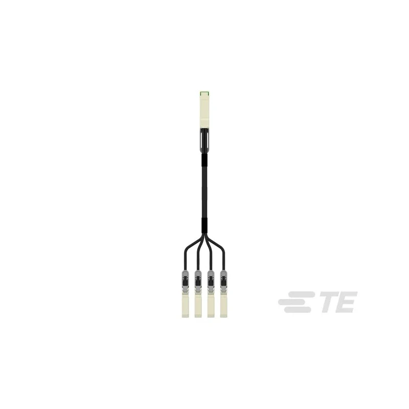 TE Connectivity Pluggable I/O Connector QSFP28 Cable Assembly Male Ethernet Cable 8 Port 16-Position 3.5V 500mA 2334236-2