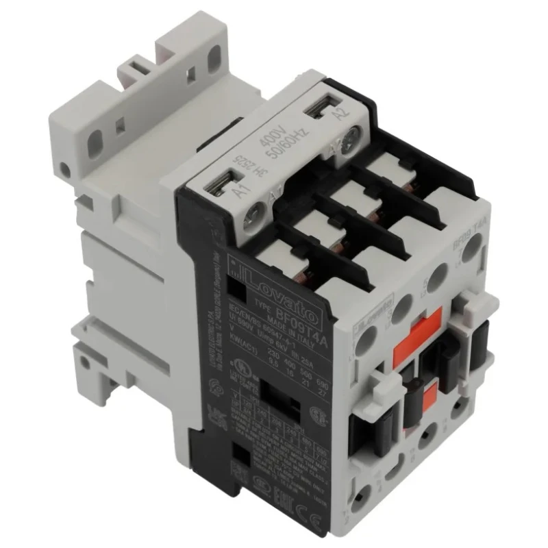 Lovato Electric Motor Control Contactor, 4 Poles, 25 A, 4 kW Power Rating, 400V AC Coil BF09T4A400