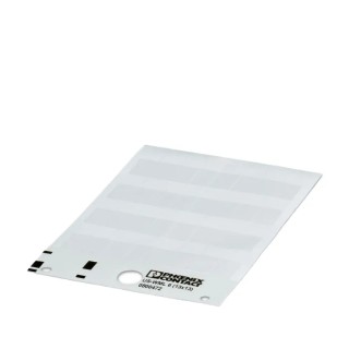 Phoenix Contact US-WML Cable Marker White Adhesive Polyvinyl Chloride, 13mm x 32.1mm, Solvent Resistant, Model 0800472