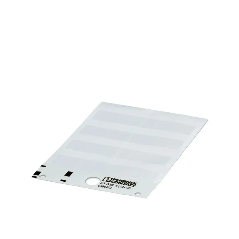 Phoenix Contact US-WML Cable Marker White Adhesive Polyvinyl Chloride, 13mm x 32.1mm, Solvent Resistant, Model 0800472