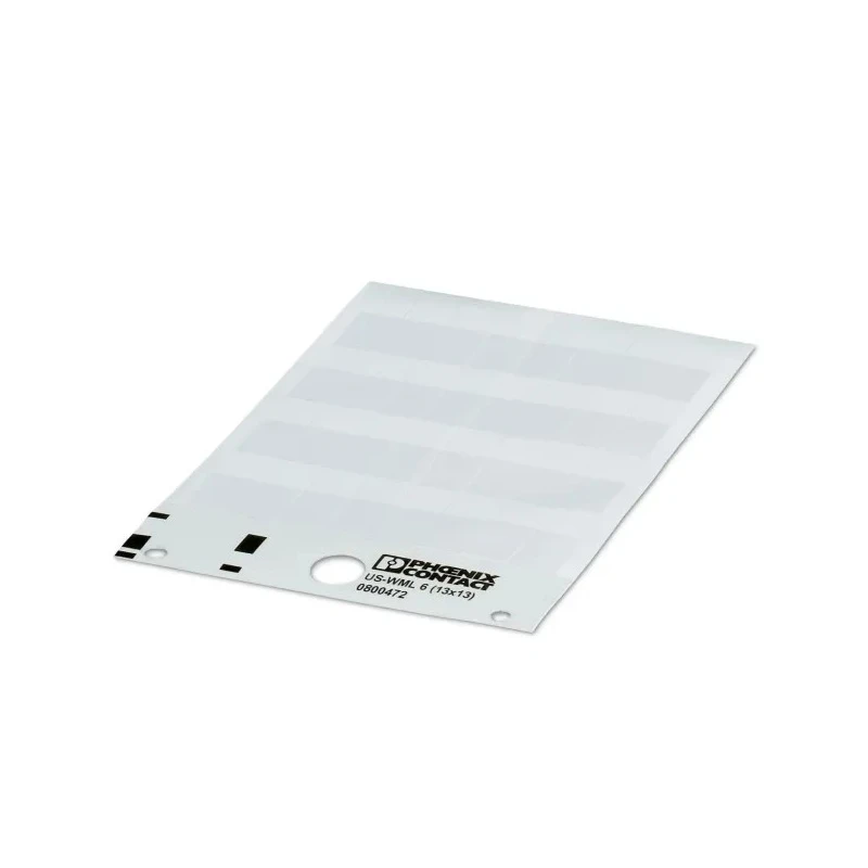 Phoenix Contact US-WML Cable Marker White Adhesive Polyvinyl Chloride, 13mm x 32.1mm, Solvent Resistant, Model 0800472