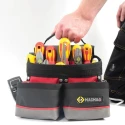 CK Polyester 10 Pocket Tool Pouch with Zipper Lock, Belt Included, Dimensions 265 x 225 x 90 mm MA2736