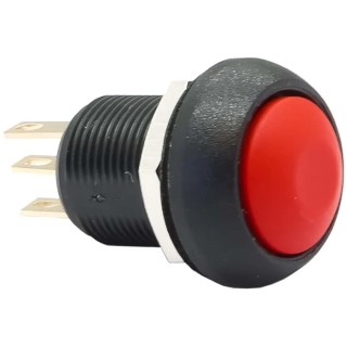 APEM IM Series Momentary Panel Mount Push Button Switch, Red Actuator, SPDT, IP67, 13.6 mm Cutout IMR7Z462UL
