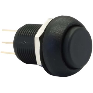 APEM IM Series Push Button Switch, Momentary, Panel Mount, 13.6 mm Cutout, Black Actuator, SPDT, IP67 IMP7Z422UL