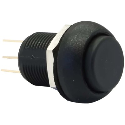 APEM IM Series Push Button Switch, Momentary, Panel Mount, 13.6 mm Cutout, Black Actuator, SPDT, IP67 IMP7Z422UL