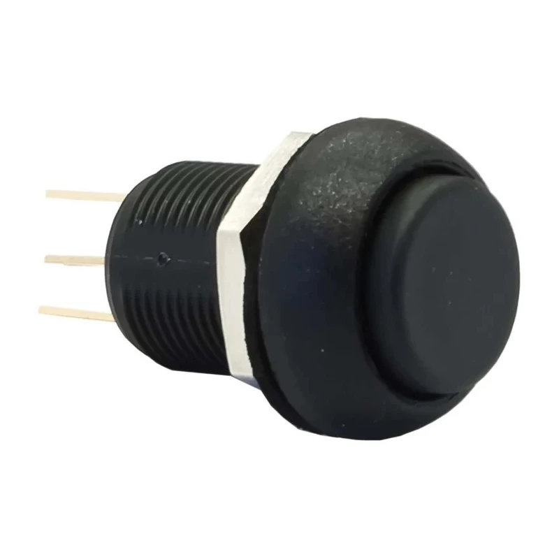APEM IM Series Push Button Switch, Momentary, Panel Mount, 13.6 mm Cutout, Black Actuator, SPDT, IP67 IMP7Z422UL