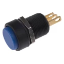 APEM IM Series Blue Round Momentary Push Button Switch, Panel Mount, 13.6 mm Cutout, SPDT 3A IP67 IMP7Z4B2234UL